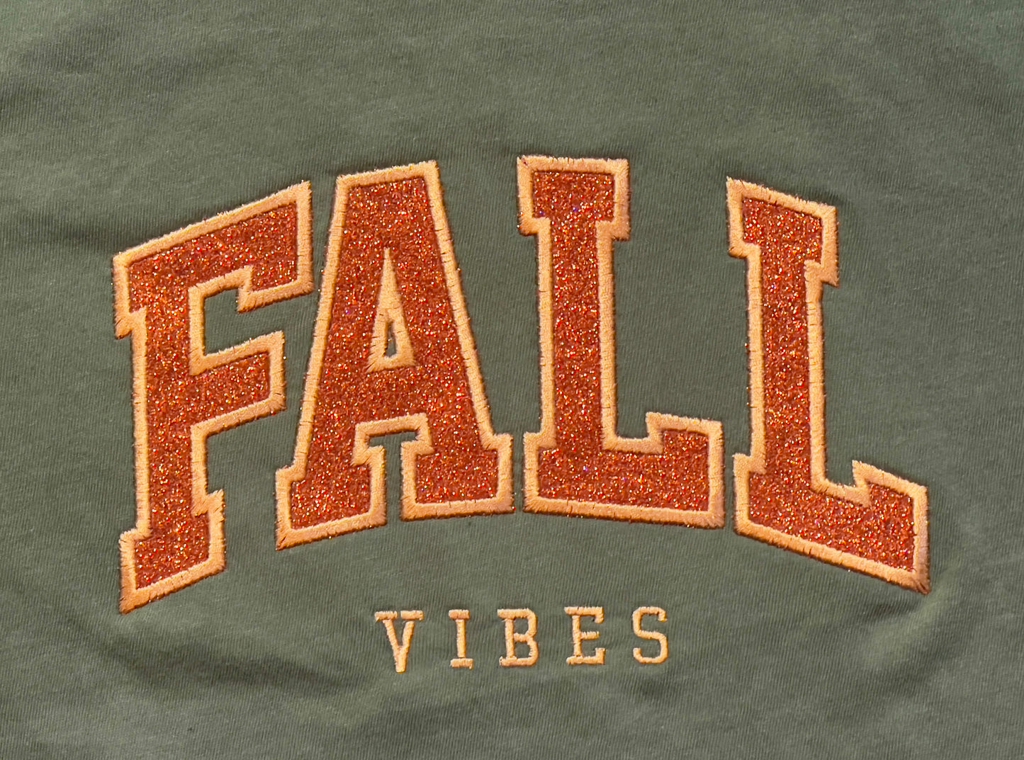 FALL Embroidered Long-Sleeve Shirt Green